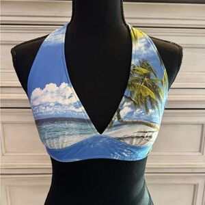 Tropical Halter Bikini Top